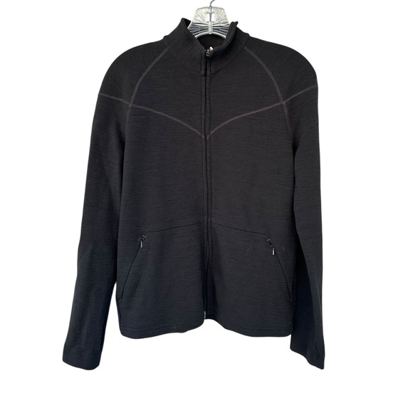 ibex Australian Merino Wool Full Zip Sweatshirt Jacket - W’s Size Small - Black - Picture 2 of 9
